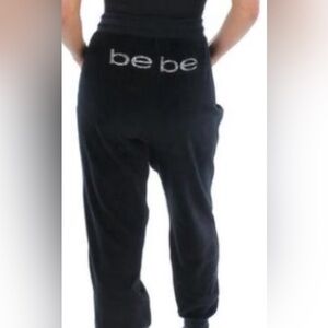 Bebe Logo Velour Jogger pants